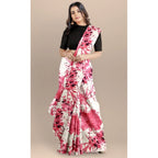 Generic Women's Joya Silk Saree with Blouse (Pink, 5-6 Mtrs)
