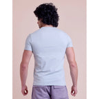 Generic Men's Casual Cotton Solid Half Sleeve Round Neck T-Shirt (Grey)