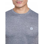 Generic Men's Casual Nylon Solid Half Sleeve Round Neck T-Shirt (Black)