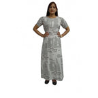 Generic Women's Casual Crepe Half Sleeves Dress (White)
