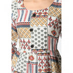 Generic Women's Casual Crepe 3-4th Sleeves Cord Set (White)