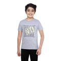 Generic Boy's Cotton Graphics Printed Round Neck T-Shirt (Grey Melange)