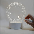 Generic Glass 3D Illusion LED Creative Visualization Lamp