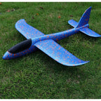 Generic EPP Foam Galaxy Hand Throw Flying LED Glider Airplane (Blue-Multicolor)